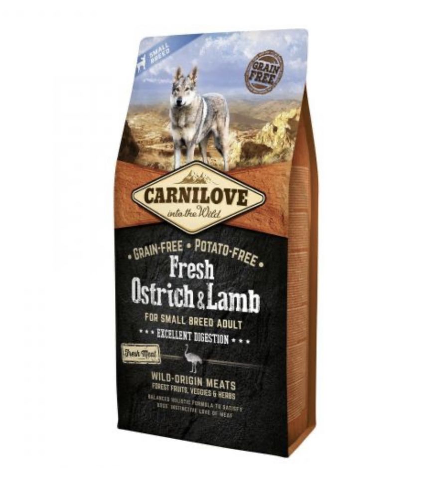 Carnilove Fresh Ostrich Lamb дорослих собак дрібних порід страус 6 кг