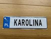 Rejestracja Karolina 25cm