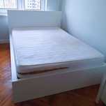 Łóżko King Size + Materac 155 x 215 cm