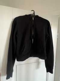 Bluza czarna dres z kapturem cropped H&M divided 158 cm.