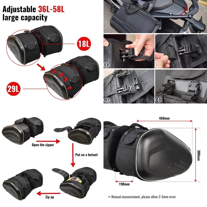 Кофр центральный на мотоцикл сумка рюкзак боковые сумки Komine