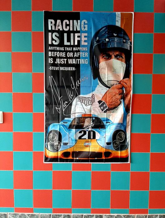 Automobilia Clássicos em Le Mans Posters em Tecido 150x90cms