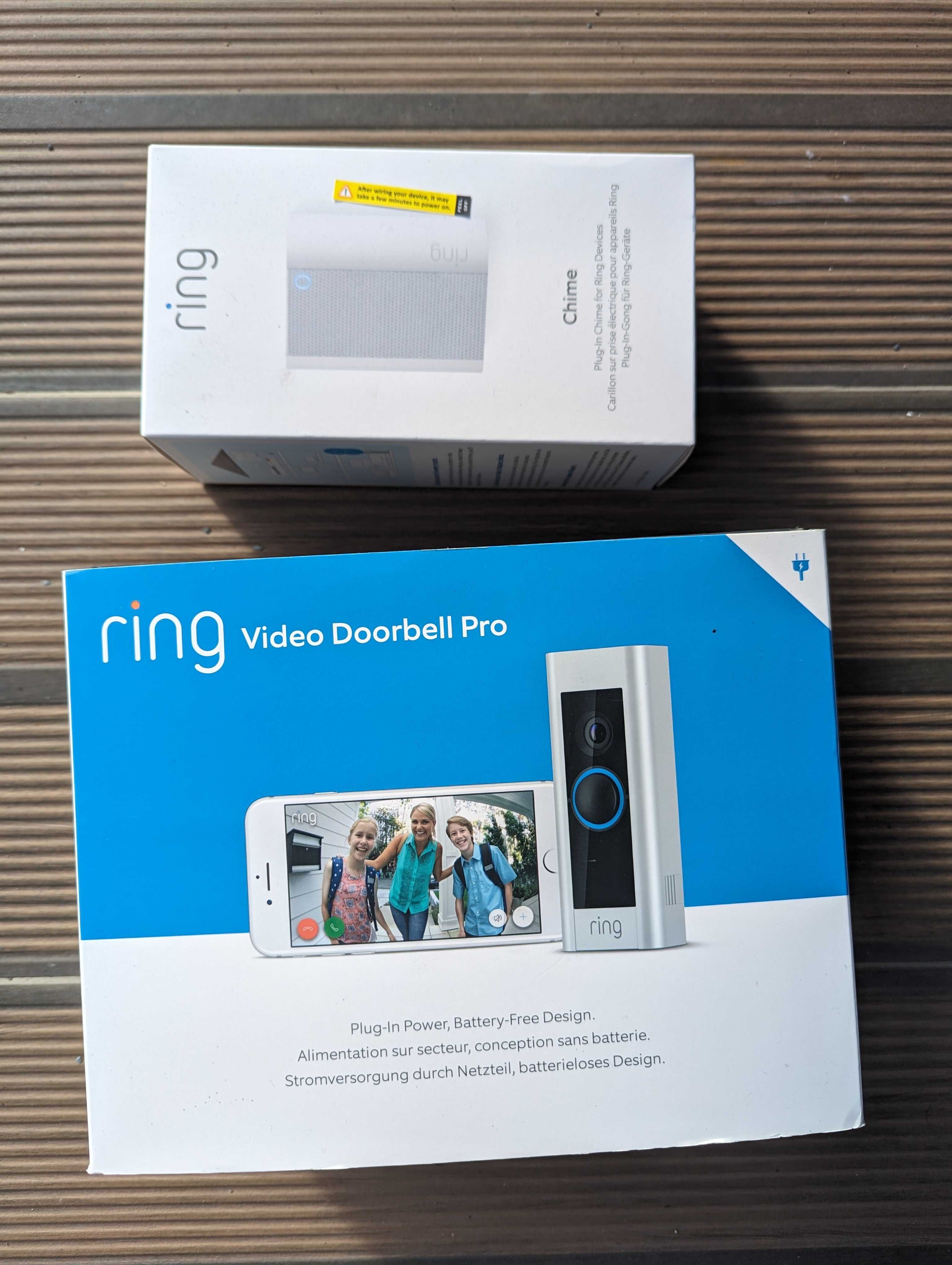 Campainha Ring Video Doorbell Pro + Coluna Ring Chime NOVA