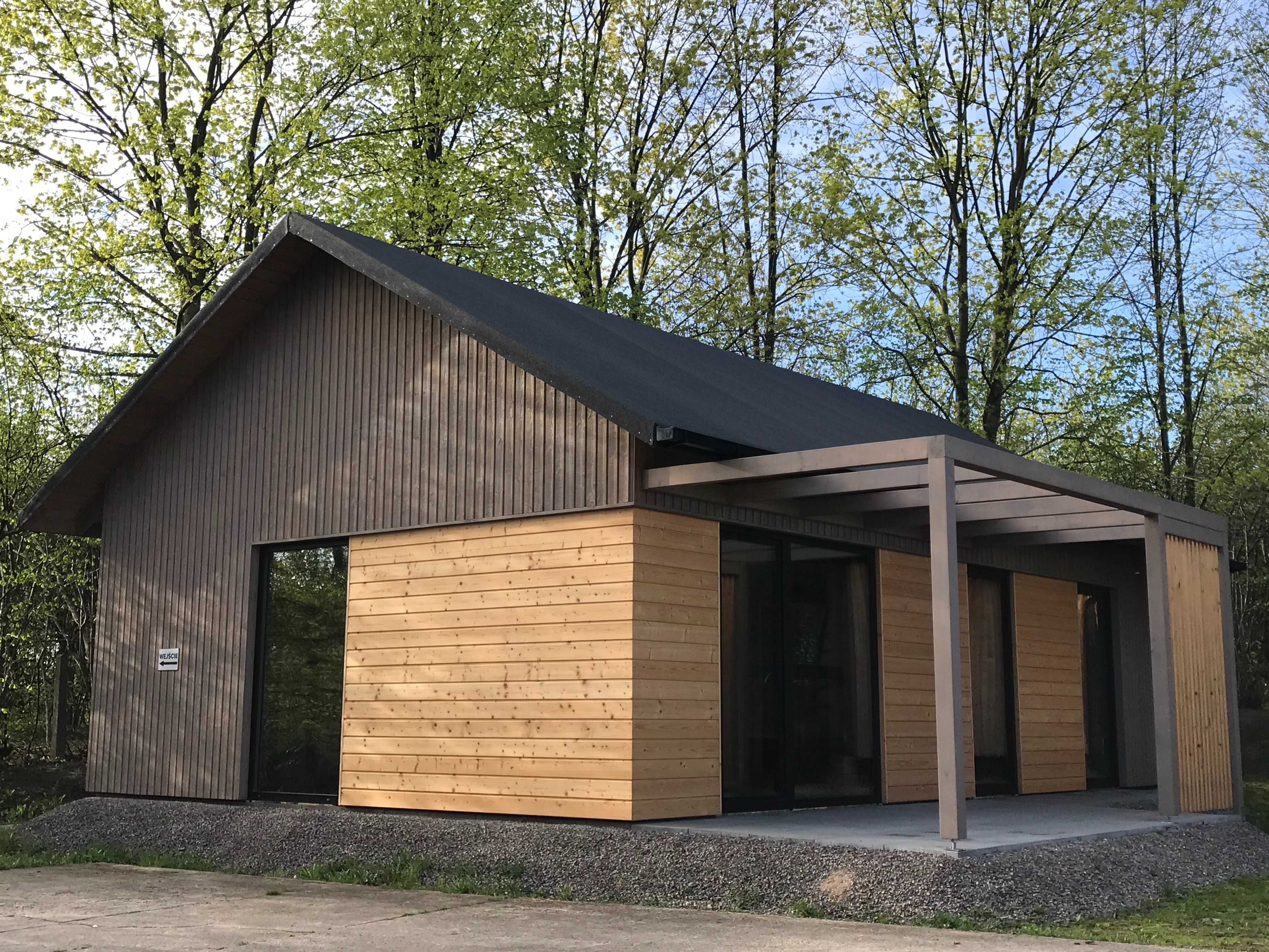 Dom PARTERO P3 mieszkalny całoroczny szkieletowy taras drewno 81,93m2