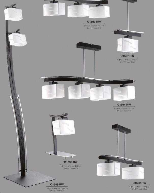 Lampa sufitowa - lampa stojąca - LEMIR - 4 punktowa - G27