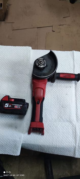 Szlifierka łopatkowa milwaukee M18 cag125xpdb z baterią 5.0 Ah