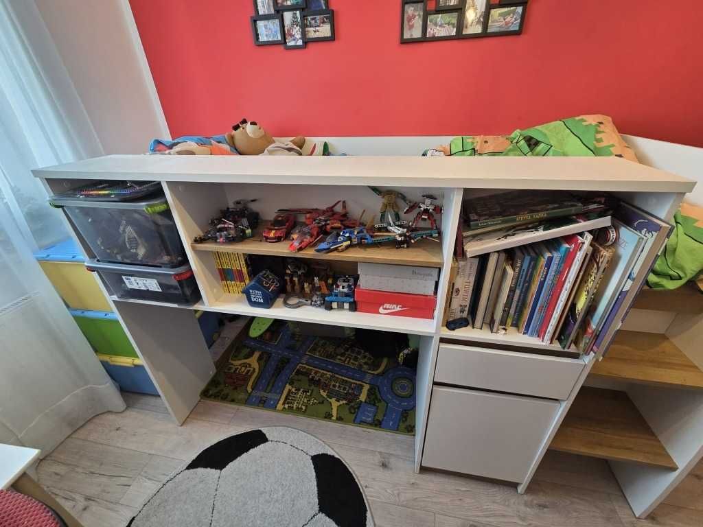 Łóżko piętrowe SINCO z biurkiem + materac Stan bardzo dobry Białołęka