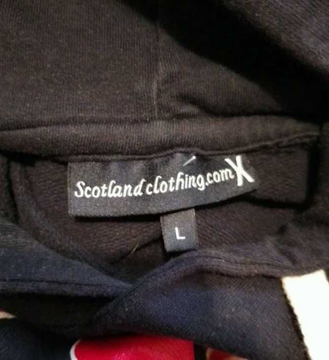 Bluza Scotland czerwona drip y2k streetwear roz L boxy