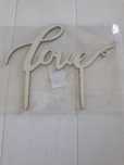 Topper drewniany na tort lub ciasto love