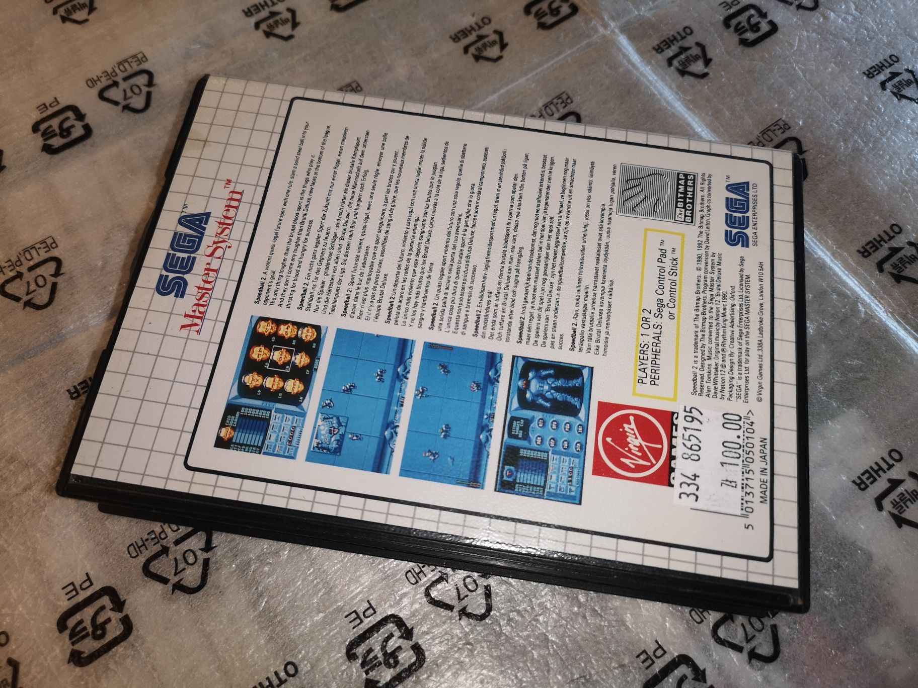 Speedball 2 SEGA MASTER SYSTEM gra (w pudełku) testowana