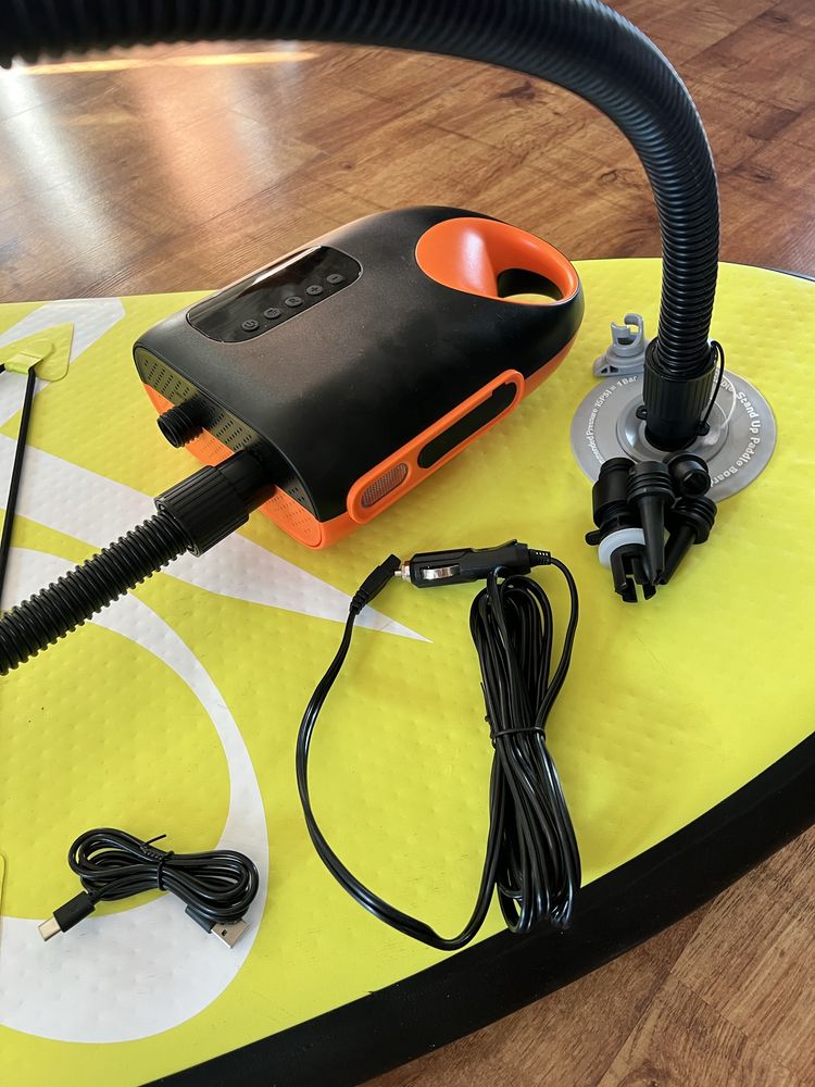 SUP PONTON Pompka   elektryczna akumulatorowa mocna 20PSI 1,25 bar