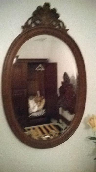 2 espelhos novos em madeira(90cmx60cm) (50cm×80cm)