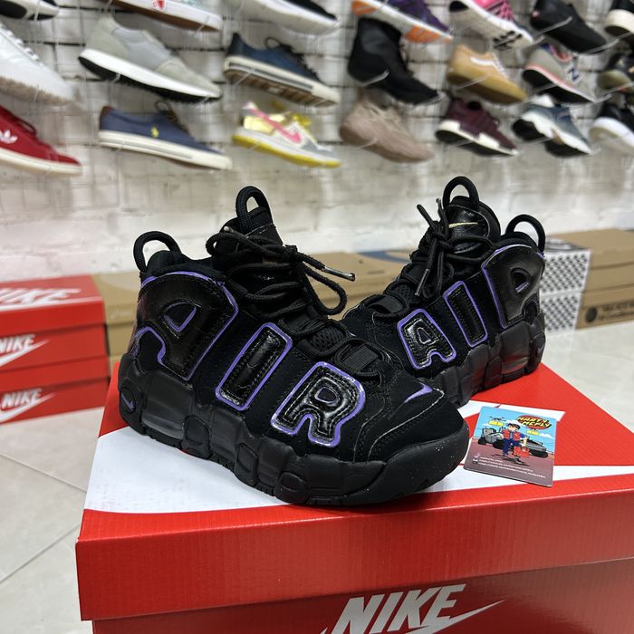 Дитячі кросівки Nike Air More Uptempo 96 шкіряні чорні оригінал 32 р