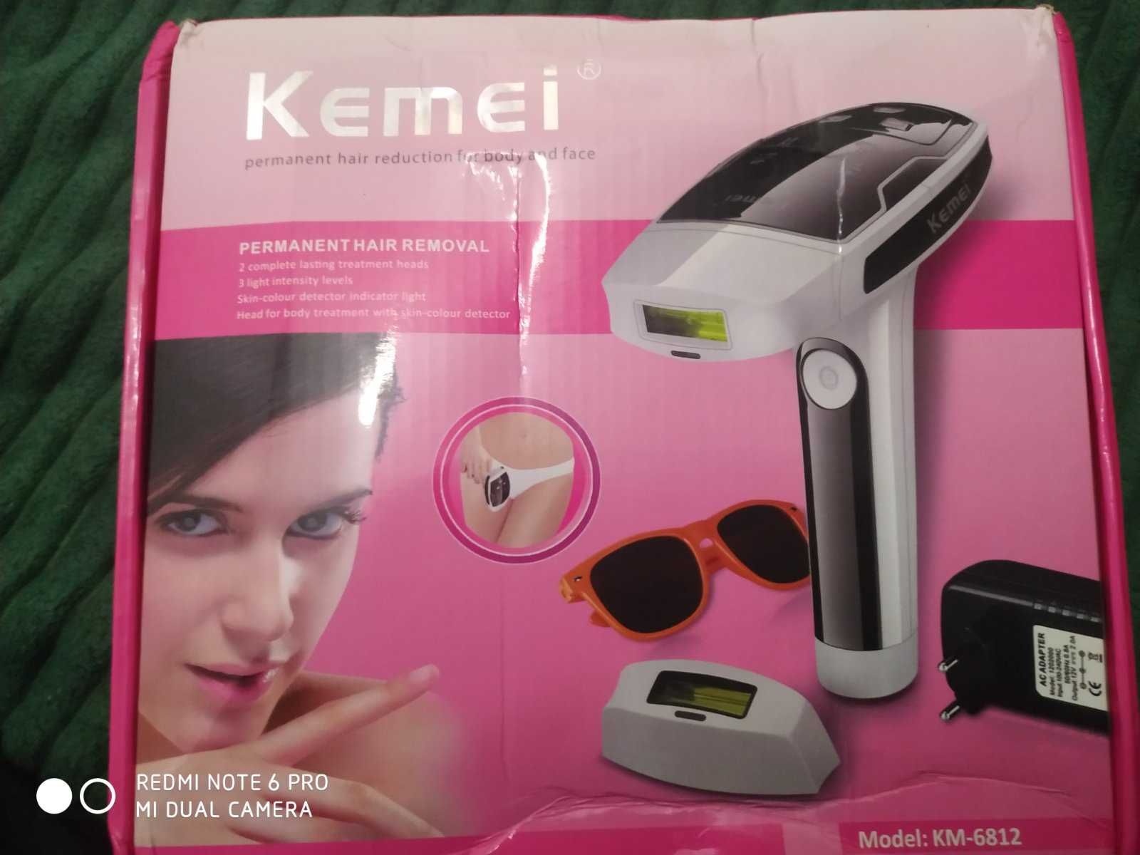Лазерный эпилятор (фотоэпилятор) Kemei KM 6812 для лица и тела