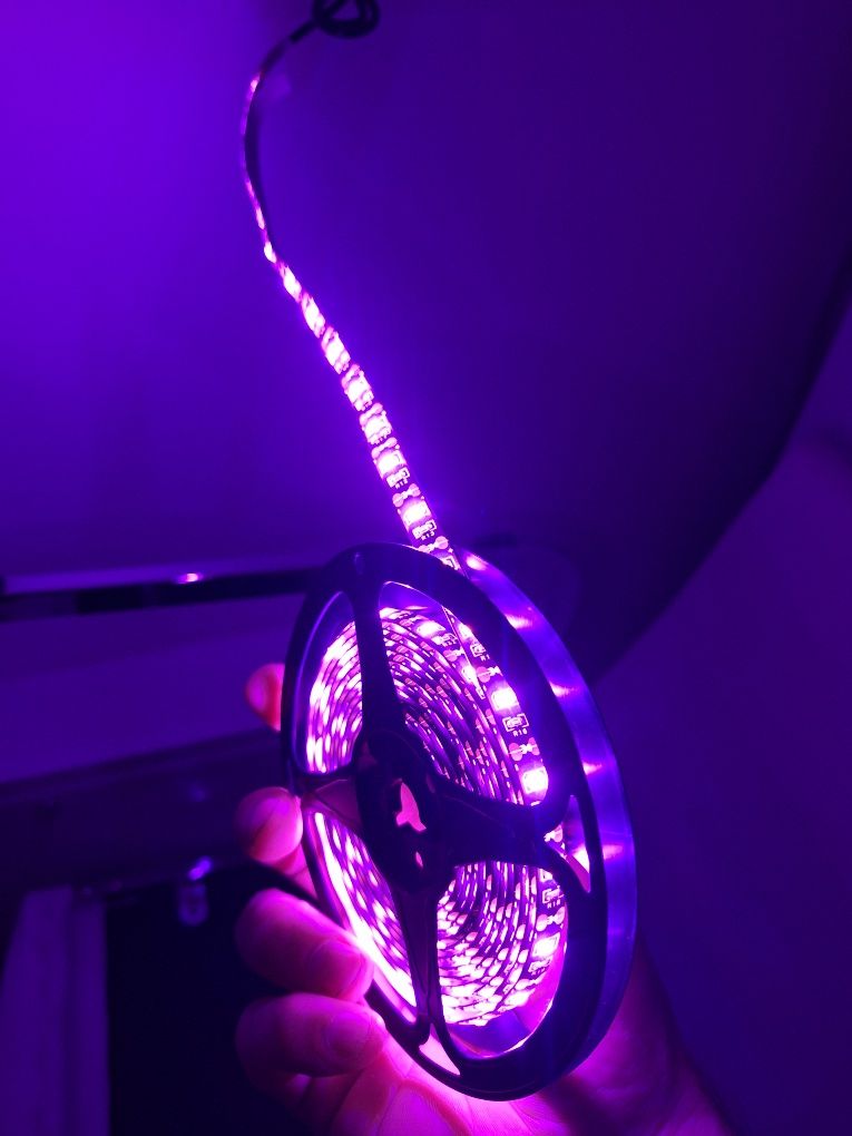 Taśma led 5 metrów  usb fioletowa barwa  2×5m