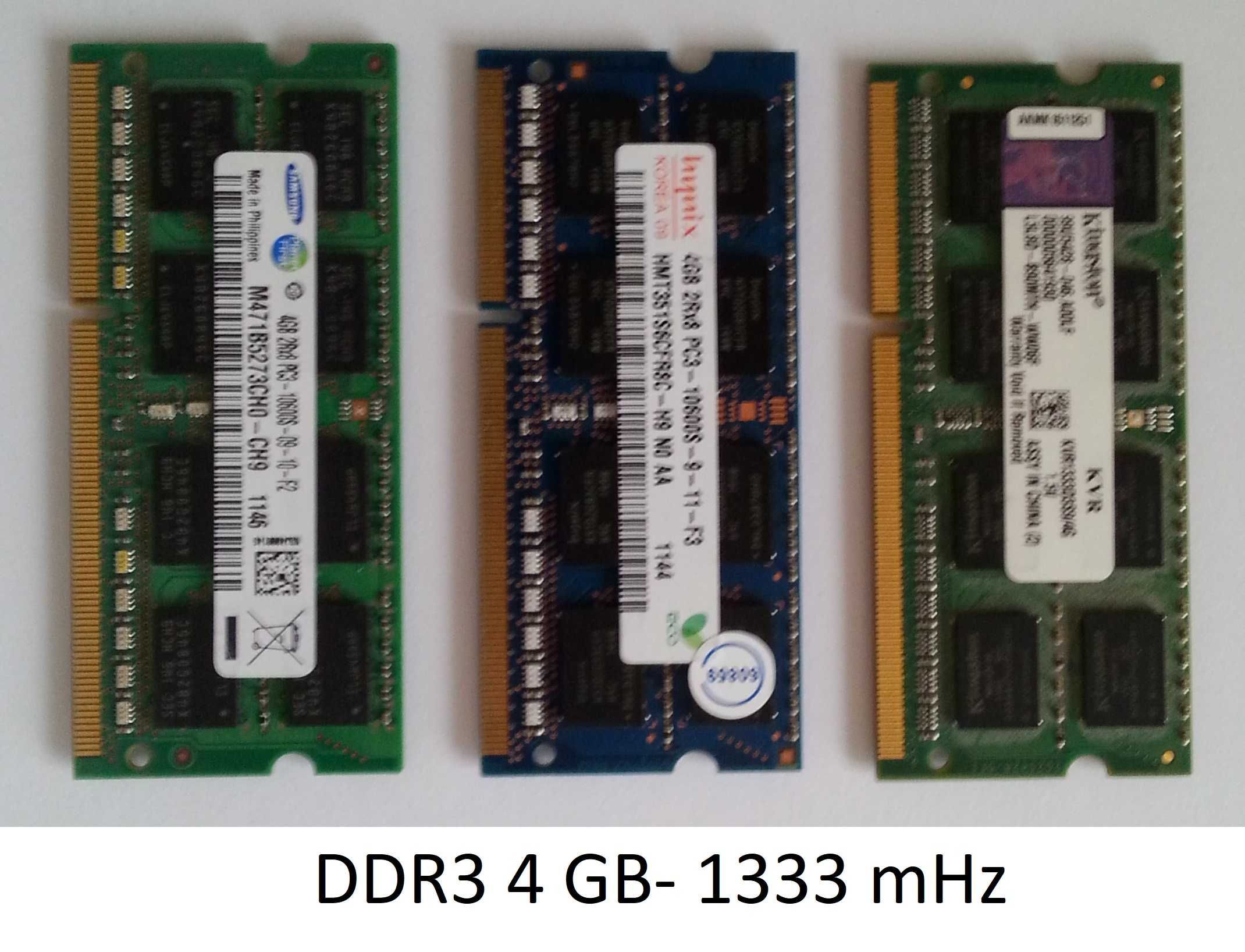 Kości RAM-sodimm-DDR3 4,8GB,DDR3L 4,8GB. DDR4 4,8GB-laptop.Patrz FOTO.
