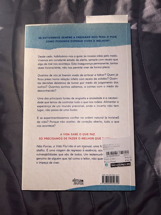 Livro - Não Forces A Vida Flui - Manuel Clemente