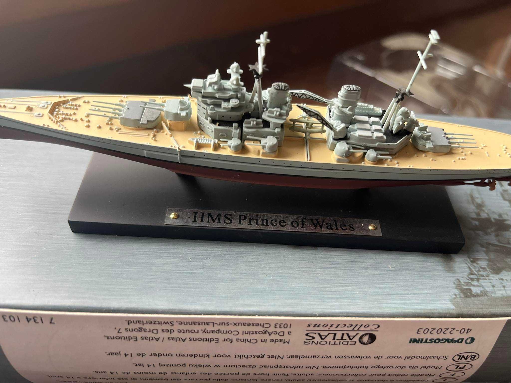 Okręt statek HMS Prince of Wales model Deagostini