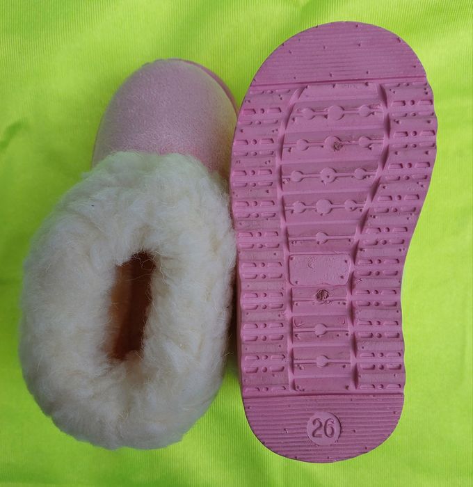 Тапочки дитячі теплі закриті рожеві