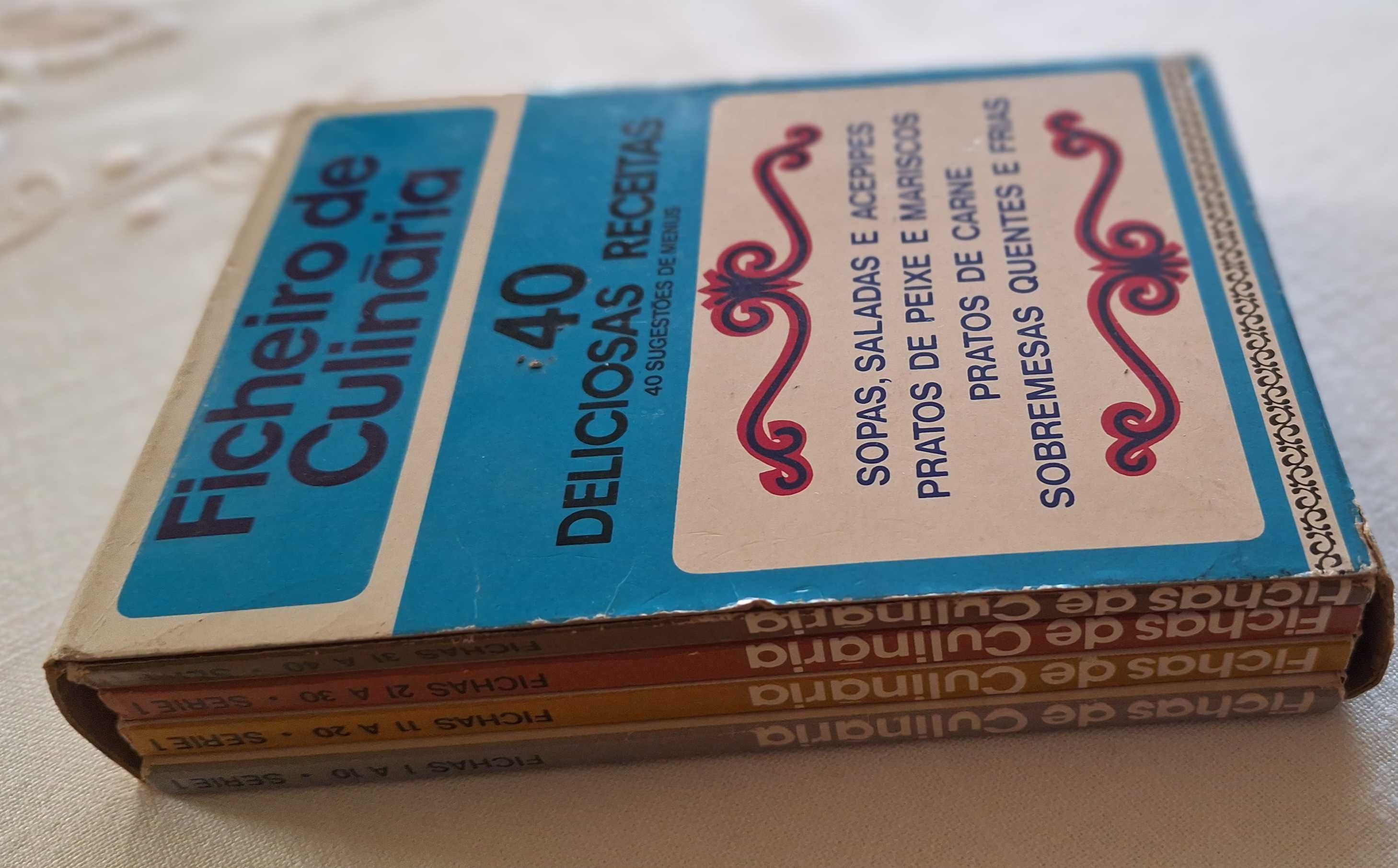 Ficheiros de Culinária 40 Fichas de 1971 RARO VINTAGE