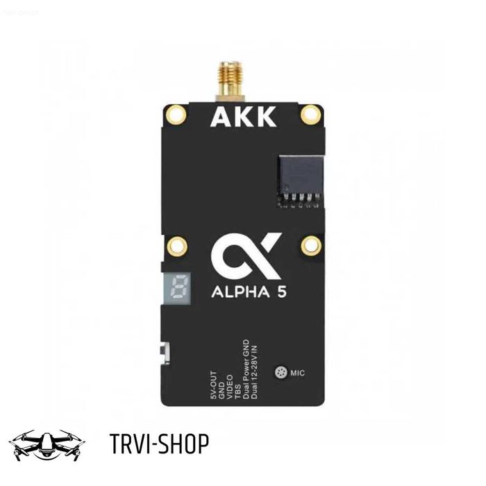 Відеопередавач (VTX) AKK Alpha 5 5.8G 5W на 80 каналів fpv, дрон