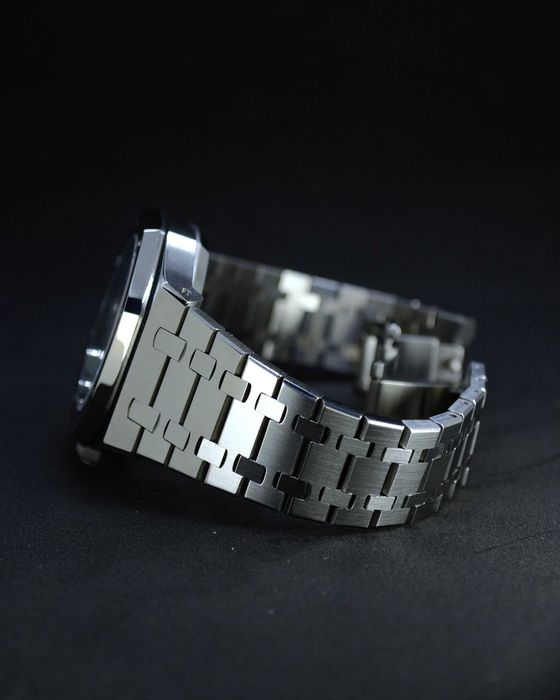 Zegarek Seiko Mod Royal Oak Ciemnoniebieska Granatowa tarcza