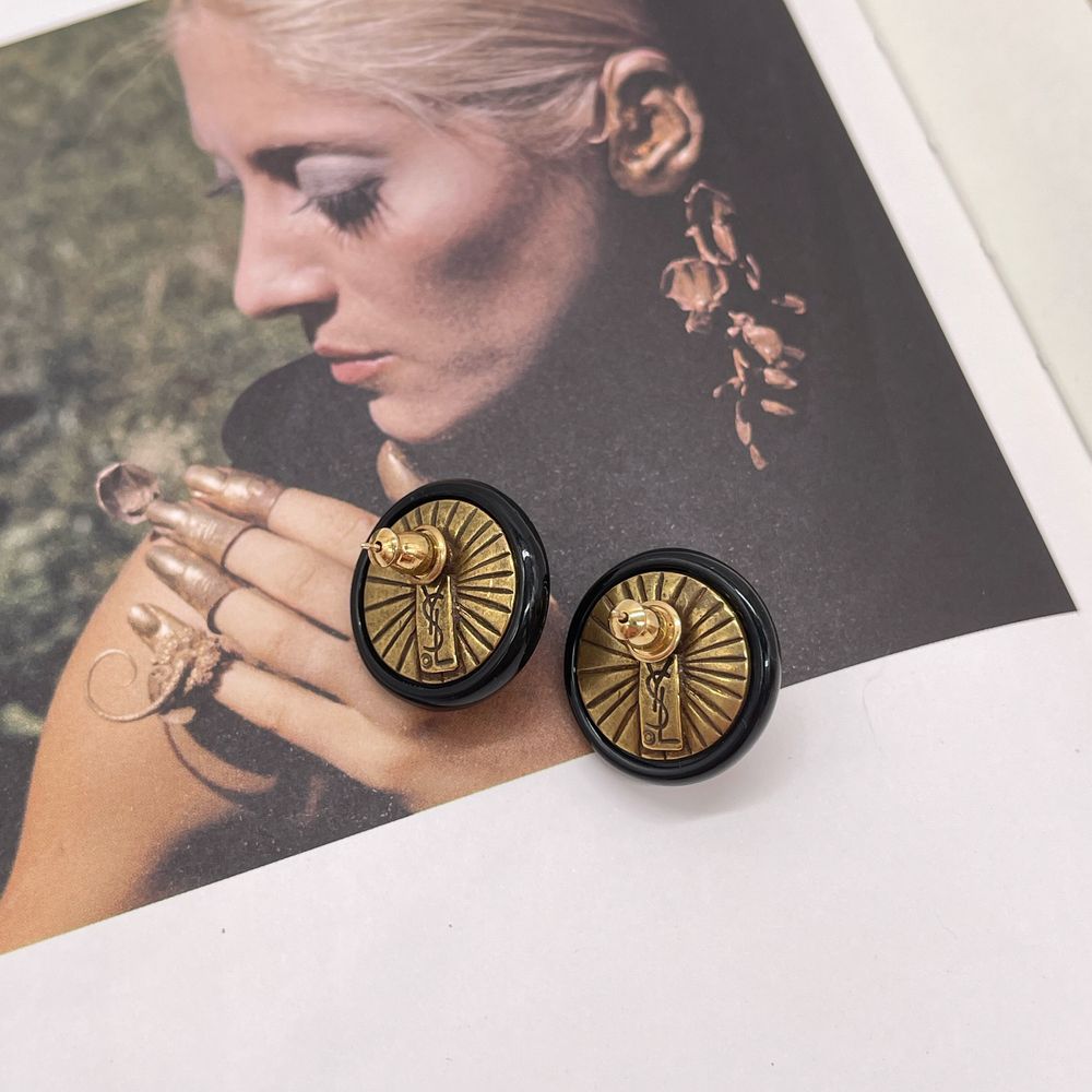 Вінтаж Сережки Yves Saint Laurent. Винтажные серьги YSL. Винтаж