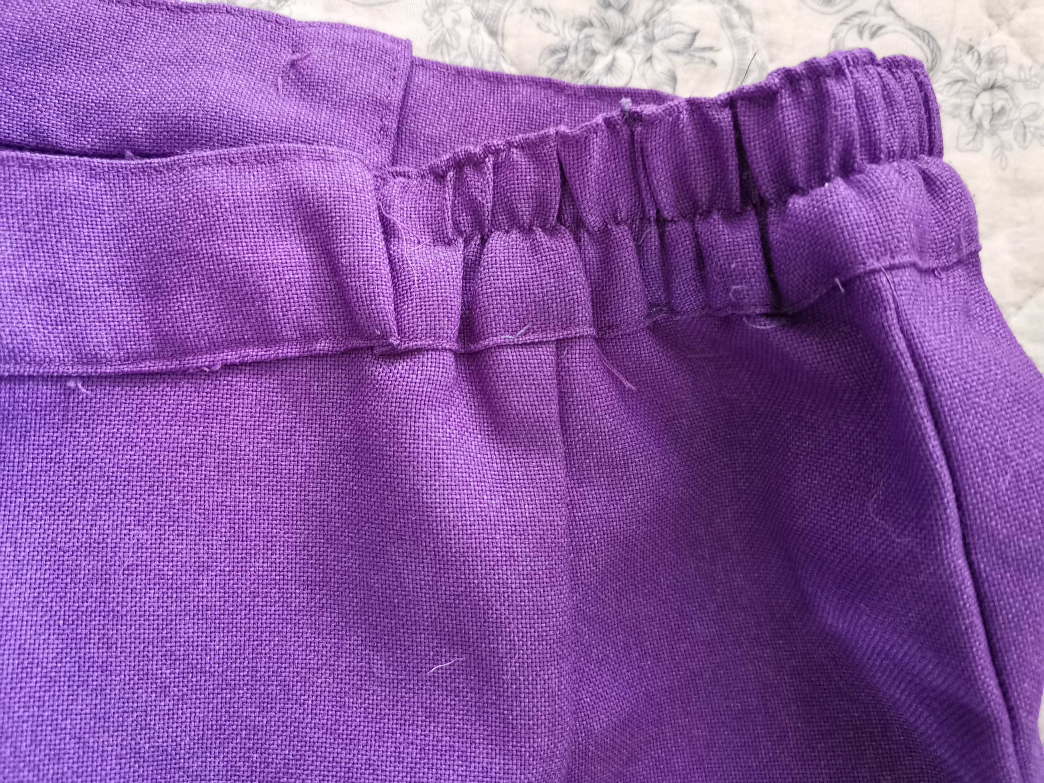 Nowa spodnica vintage haft fiolet wrzos r.M