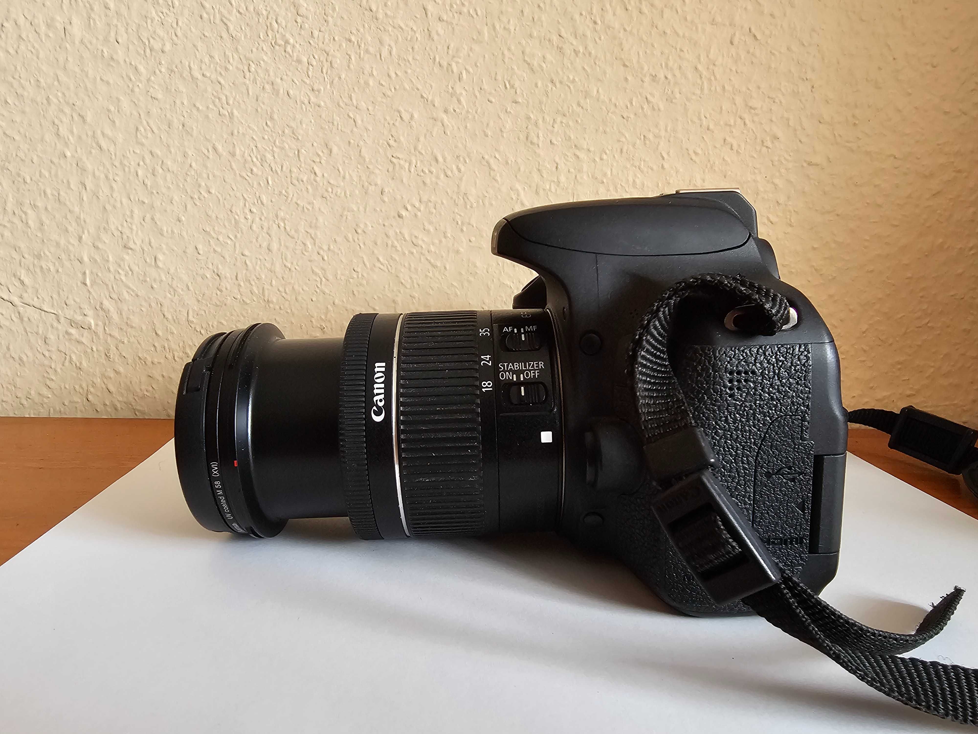 Canon EOS 800D + obiektyw 18-55mm + nakładka na obiektyw + akumulator