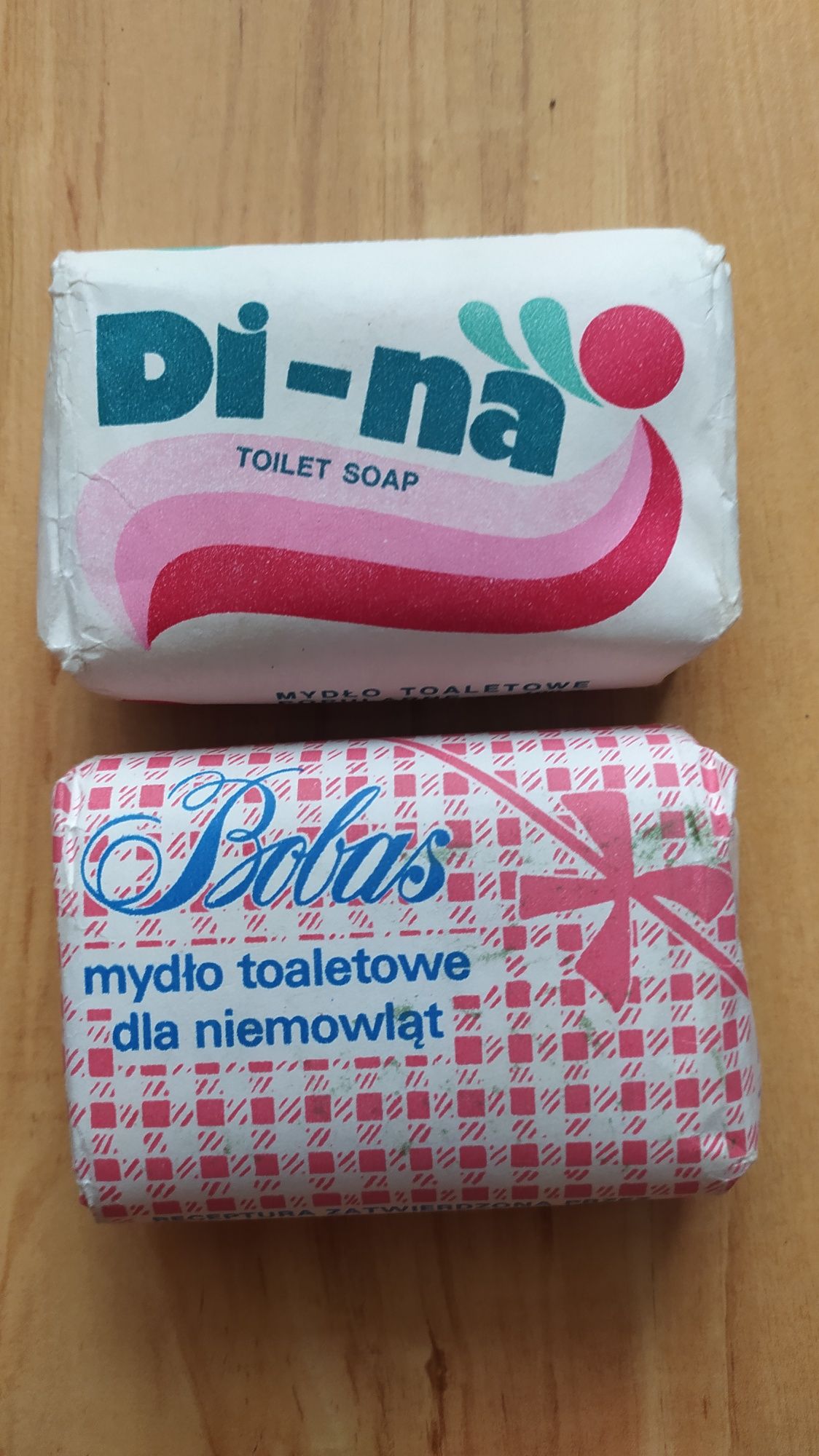 Mydło z czasów PRL Di-na i Bobas jak nowe (dizajn PRL)