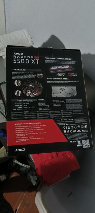 Відеокарта rx5500 хт 8гб