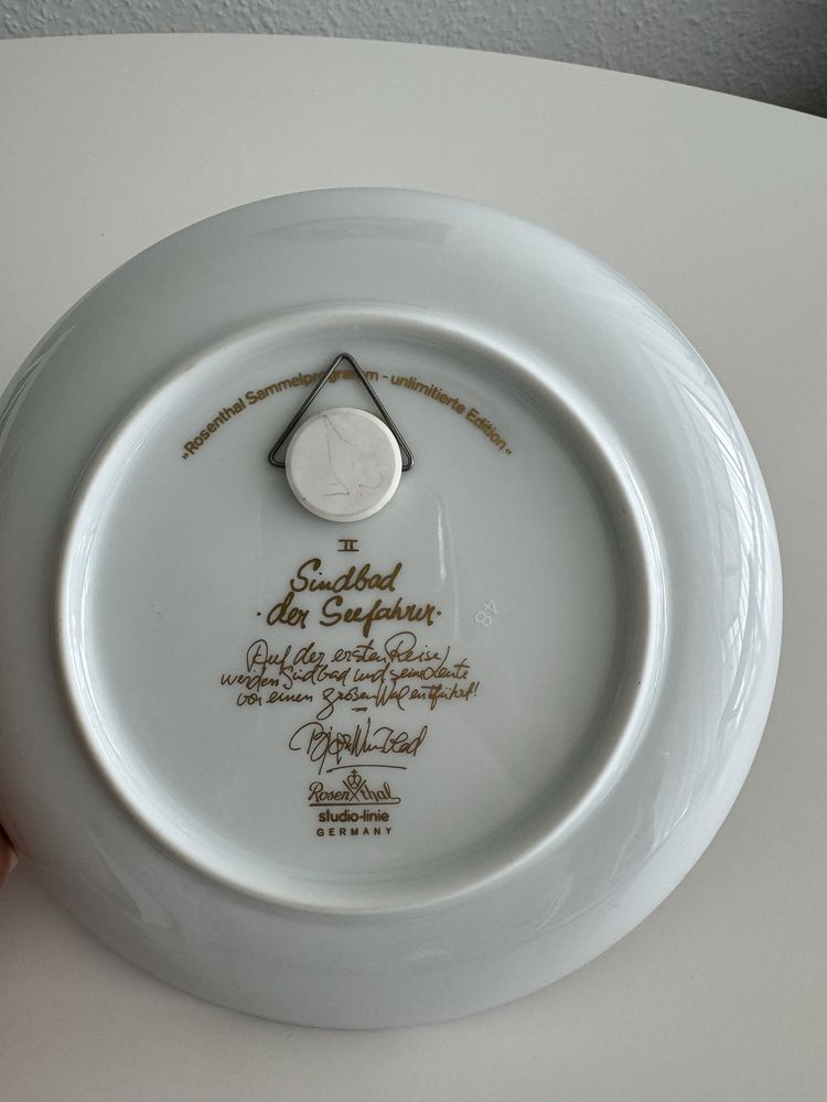 Kolekcjonerski talerz Rosenthal Sindbad kibalt