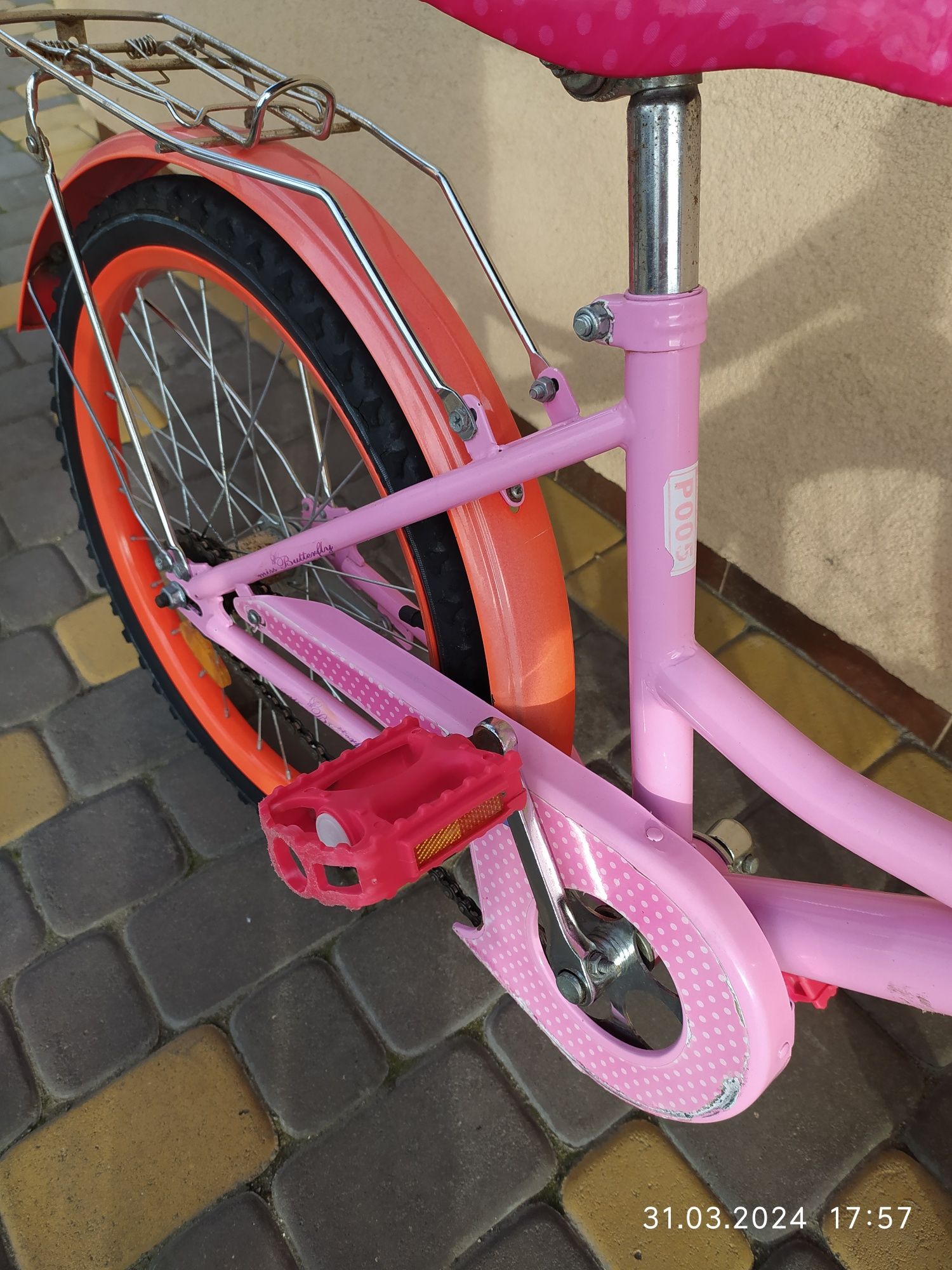 Велосипед дитячий для дівчинки, колеса 20 розмір