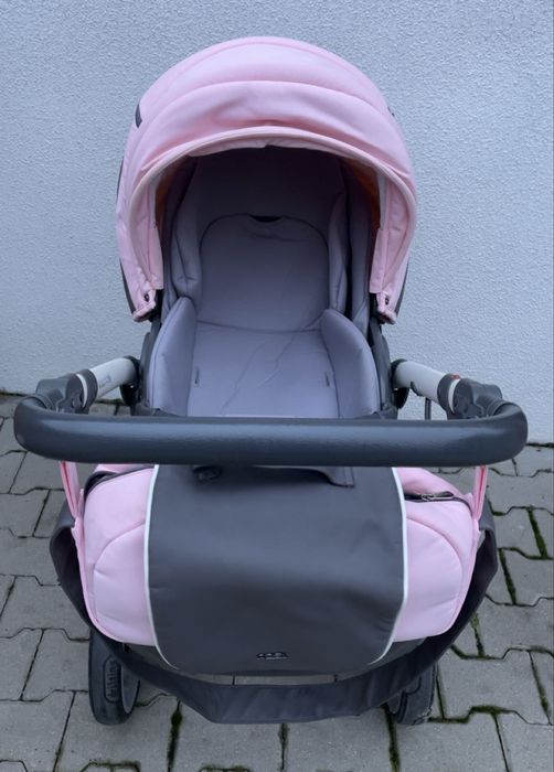 Wózek dziecięcy Anex Sport z gondolą - jasnoróżowy