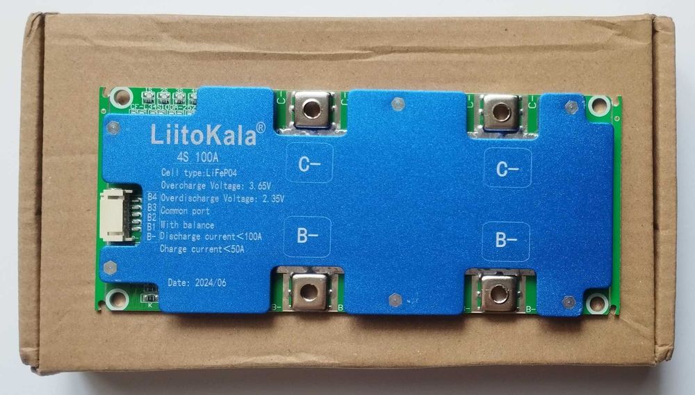 BMS LiitoKala 4S 12V 100A (контроль и управление батареями на LiFePO4)