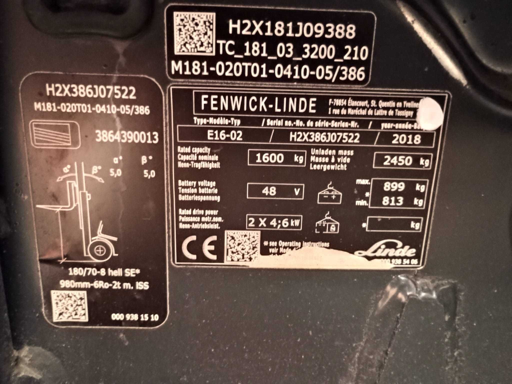 Linde Evo E 16 2018 r