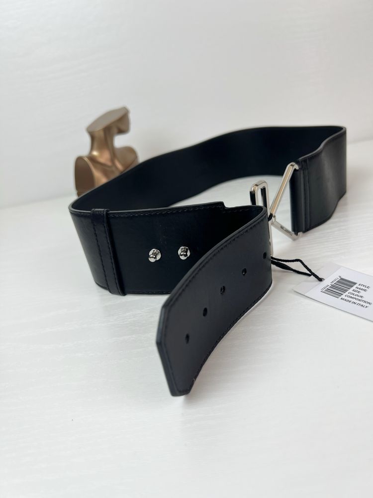 Широкий шкіряний ремінь пояс karl lagerfeld k/karl triangle belt