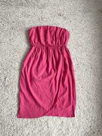 Różowa sukienka bez ramiączek elegancka Forever21 rozmiar S 36
