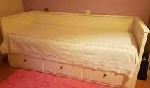 Cama solteiro Ikea com arrumação