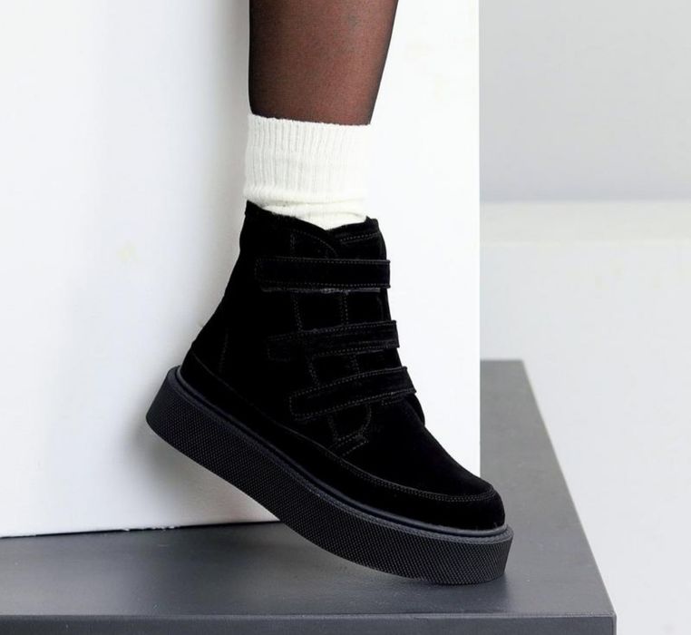 Акція Жіночі черевики зимові замшеві