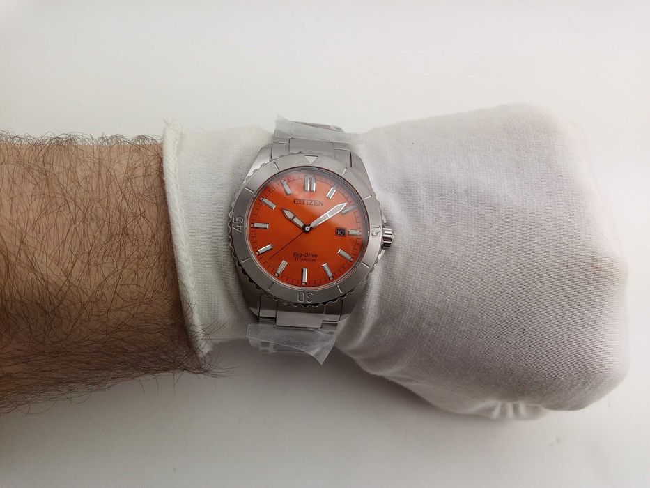 Титановые мужские часы Citizen Eco-Drive AW1840-50X, сапфир, РРЦ $550