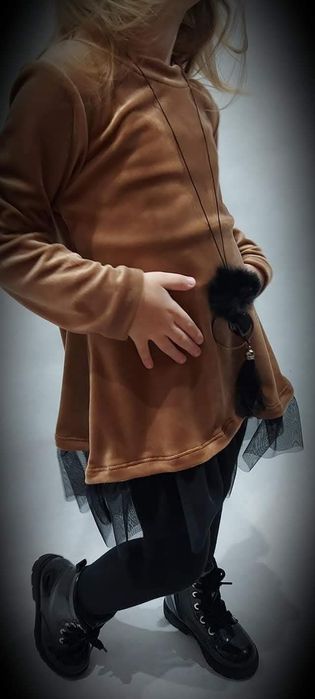 Tunika sukienka welurowa rozmiar 146 14 lat