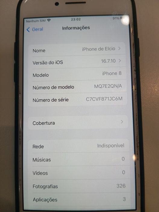 iPhone 8 todo original em excelente estado
