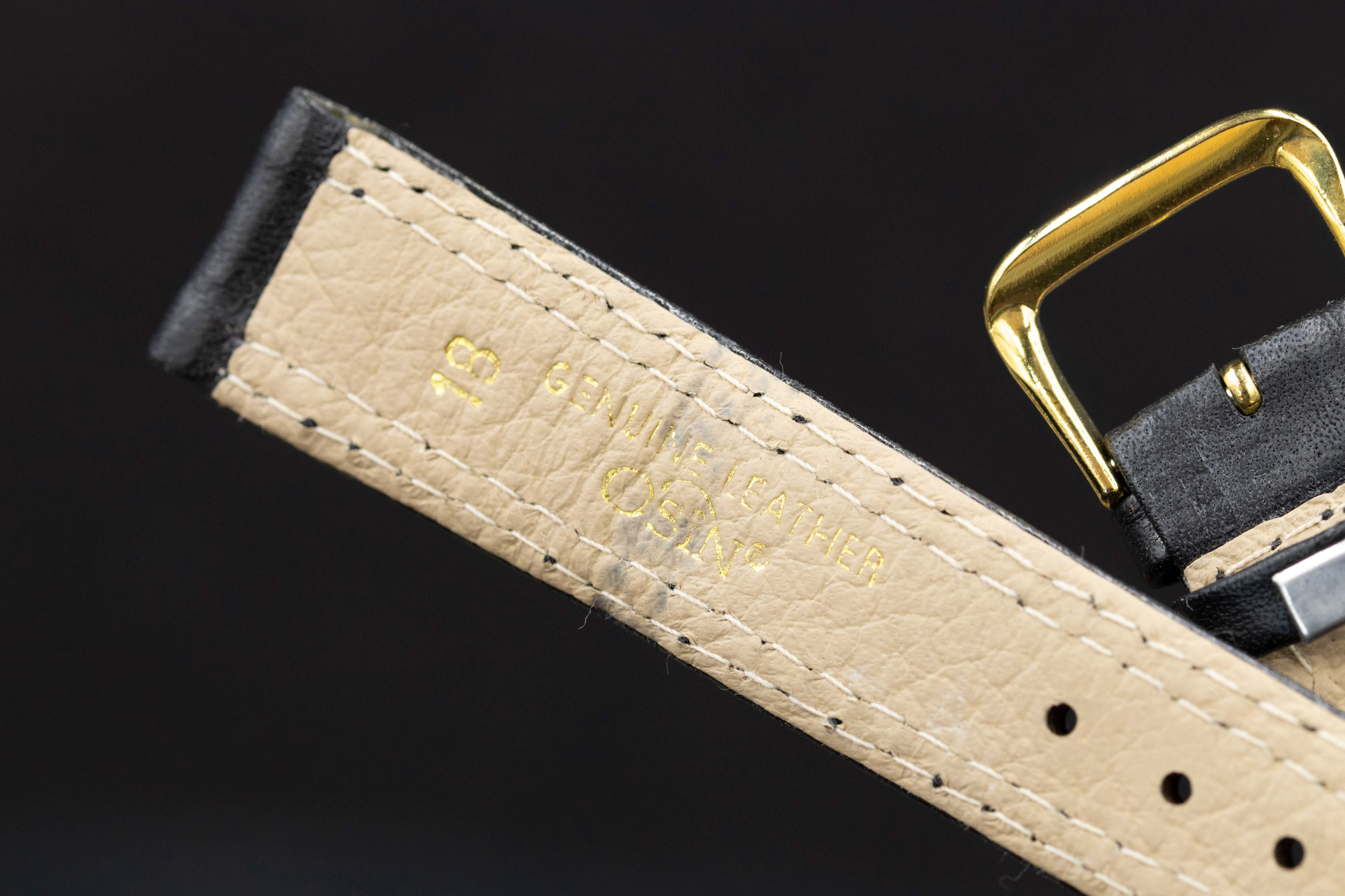 Pasek Opaska do Zegarka z Prawdziwej skóry Czarny Vintage 18mm No10