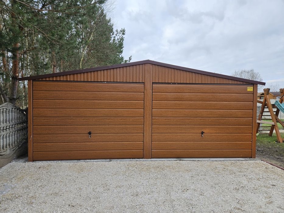 6x5.8 ŁÓD Garaze Blaszane Garaż Blaszany Blaszak Blaszaki Drewnopodobn