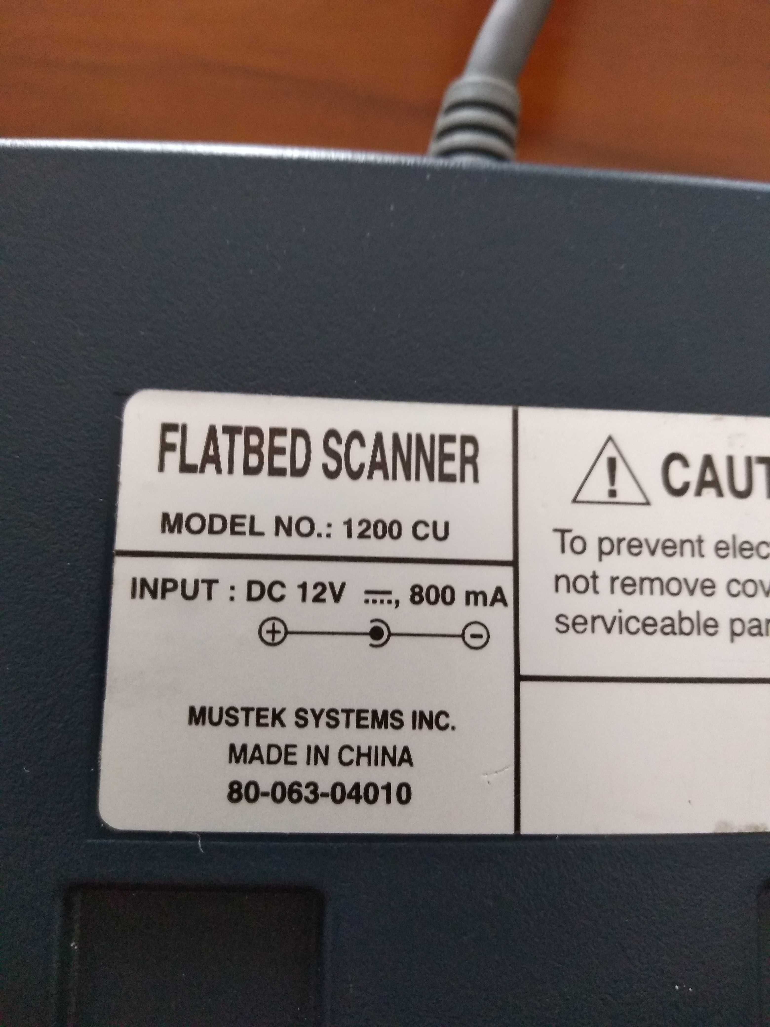 Scanner Mustek 1200 CU sem transformador