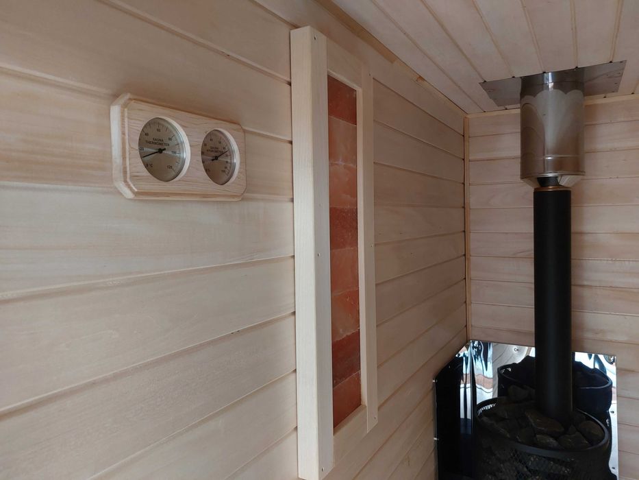 Sauna ogrodowa, domek 230x300 daszek. kompletna