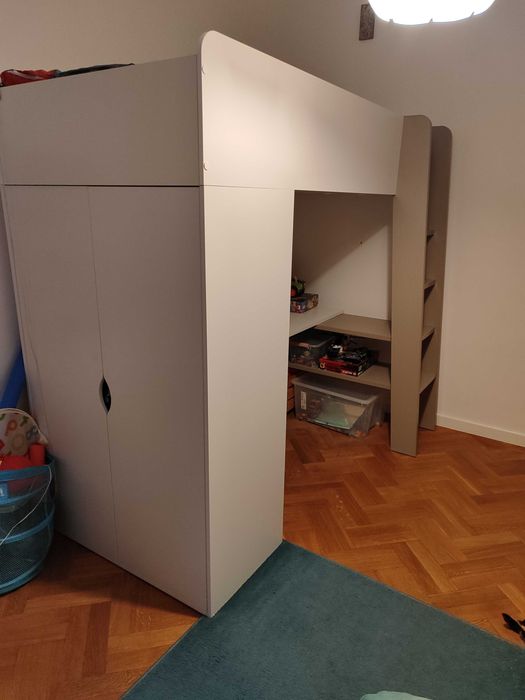 łóżko piętrowe z szafą i biurkiem Warszawa Ursynów