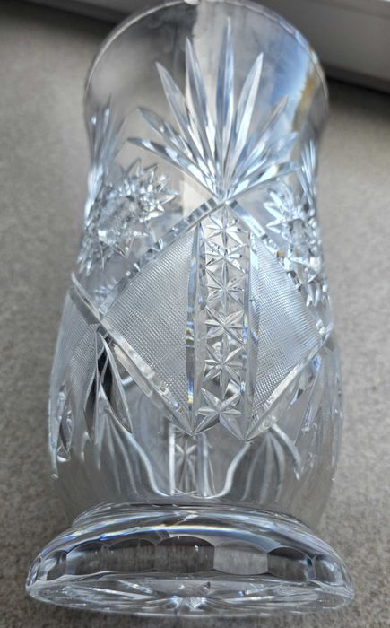 Kryształ z PRL-u Wazon Duży Wysoki Vintage