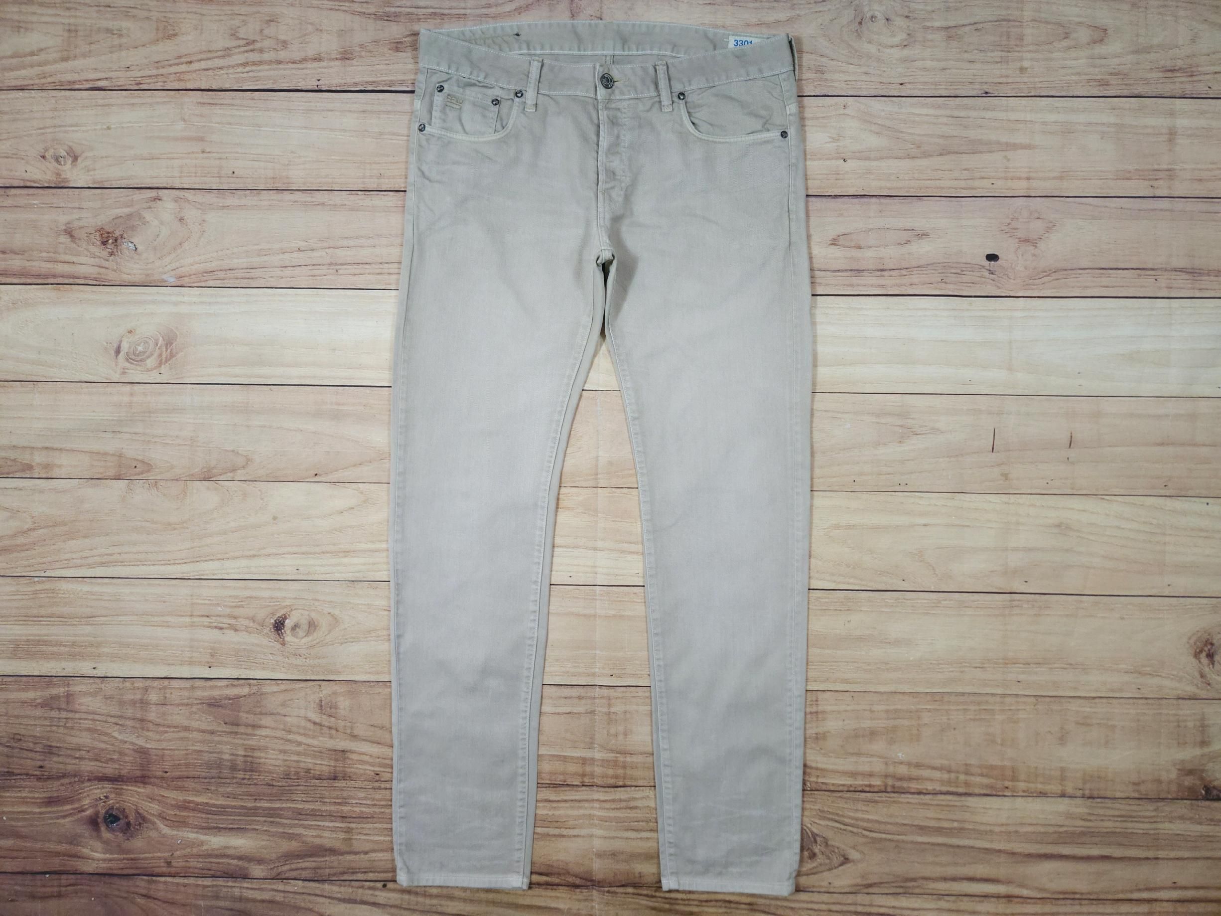G-STAR Raw Spodnie Jeans Beżowe Męskie r. 36/34